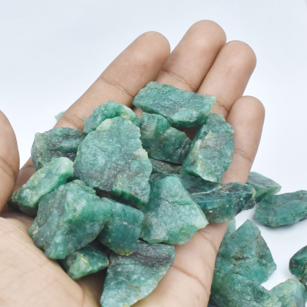 Lot Rough 966 Ct Colombian Natural Green Emerald Raw Rough Loose Gemstone
