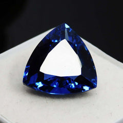 10.24Ct Natural CERTIFIED Tanzanite Blue Trillion Cut Loose Gemstone Earing Size