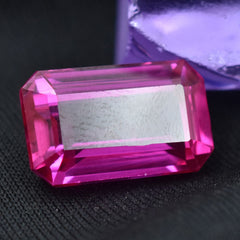 Natural Pink Sapphire 11.45 Carat Emerald Cut CERTIFIED Sapphire Loose Gemstone