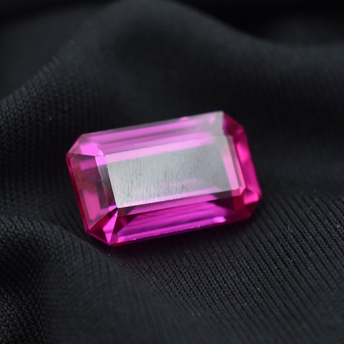 Natural Pink Sapphire 11.45 Carat Emerald Cut CERTIFIED Sapphire Loose Gemstone