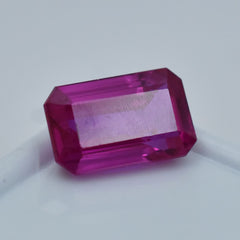 Natural Pink Sapphire 11.45 Carat Emerald Cut CERTIFIED Sapphire Loose Gemstone