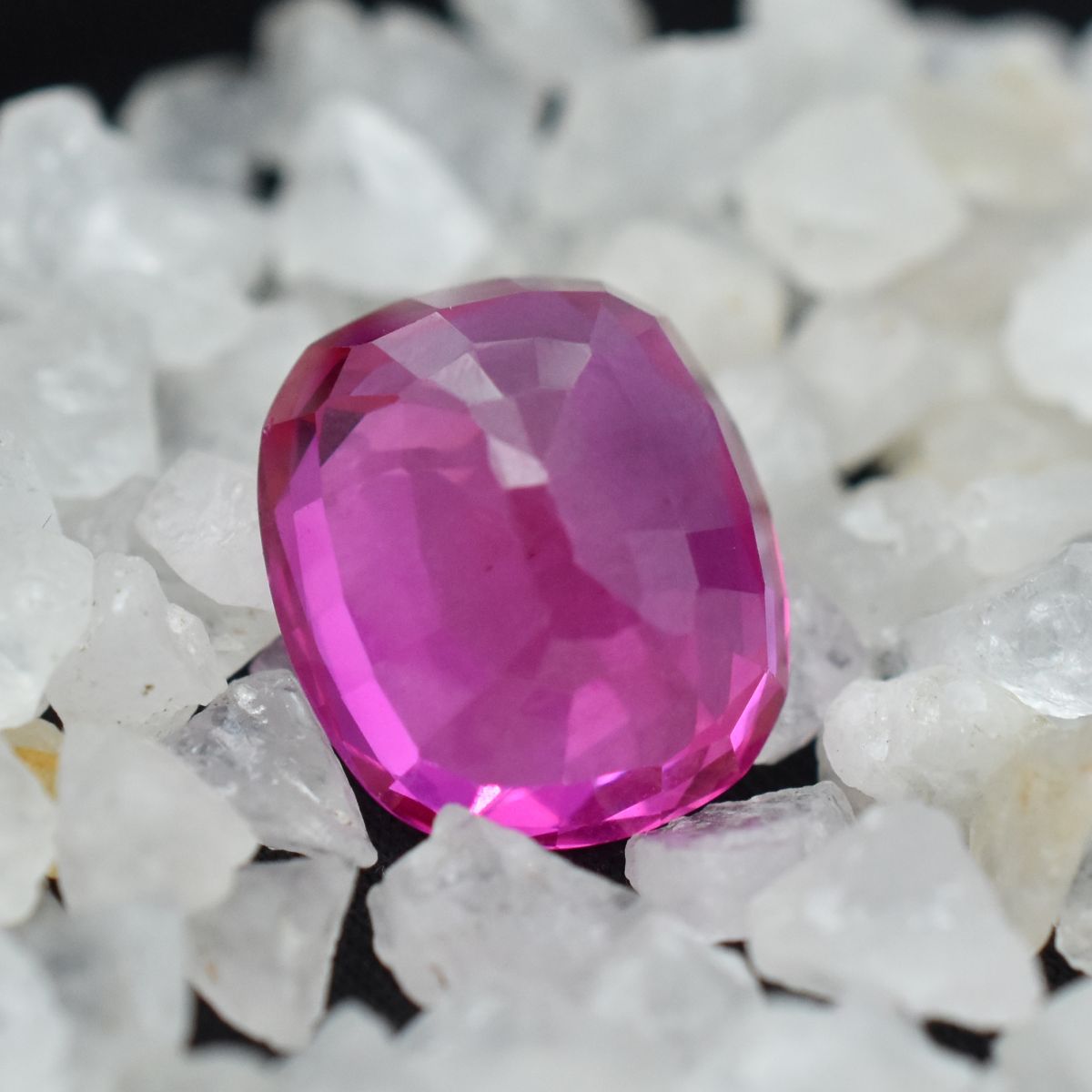 CERTIFIED Pink Sapphire 14.35 Carat Loose Gemstone Cushion Cut Ring Size