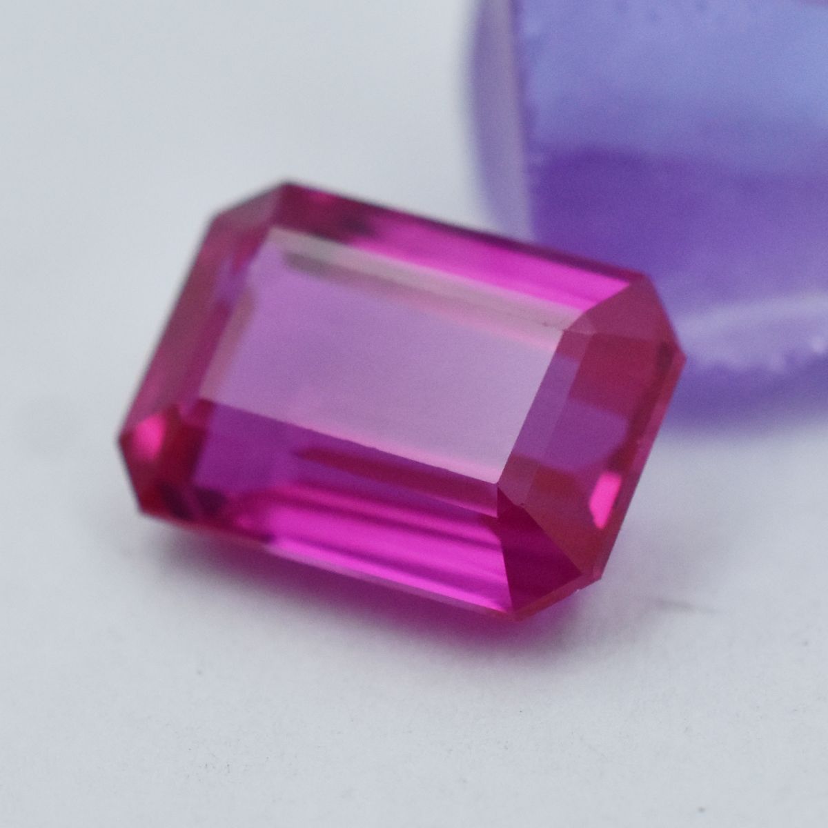 13.85 Ct Natural CERTIFIED Sapphire Pink Emerald Cut Loose Gemstone Ring Size