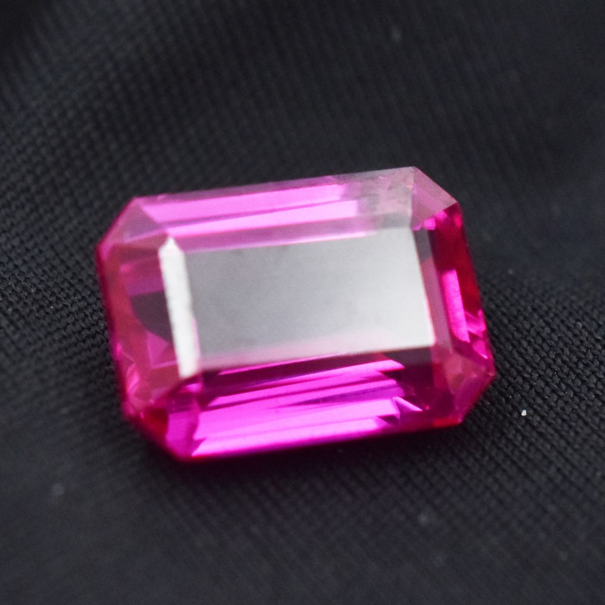 13.85 Ct Natural CERTIFIED Sapphire Pink Emerald Cut Loose Gemstone Ring Size