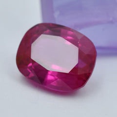 CERTIFIED Pink Sapphire 26.65 Carat Cushion Cut Ring Size Real Loose Gemstone