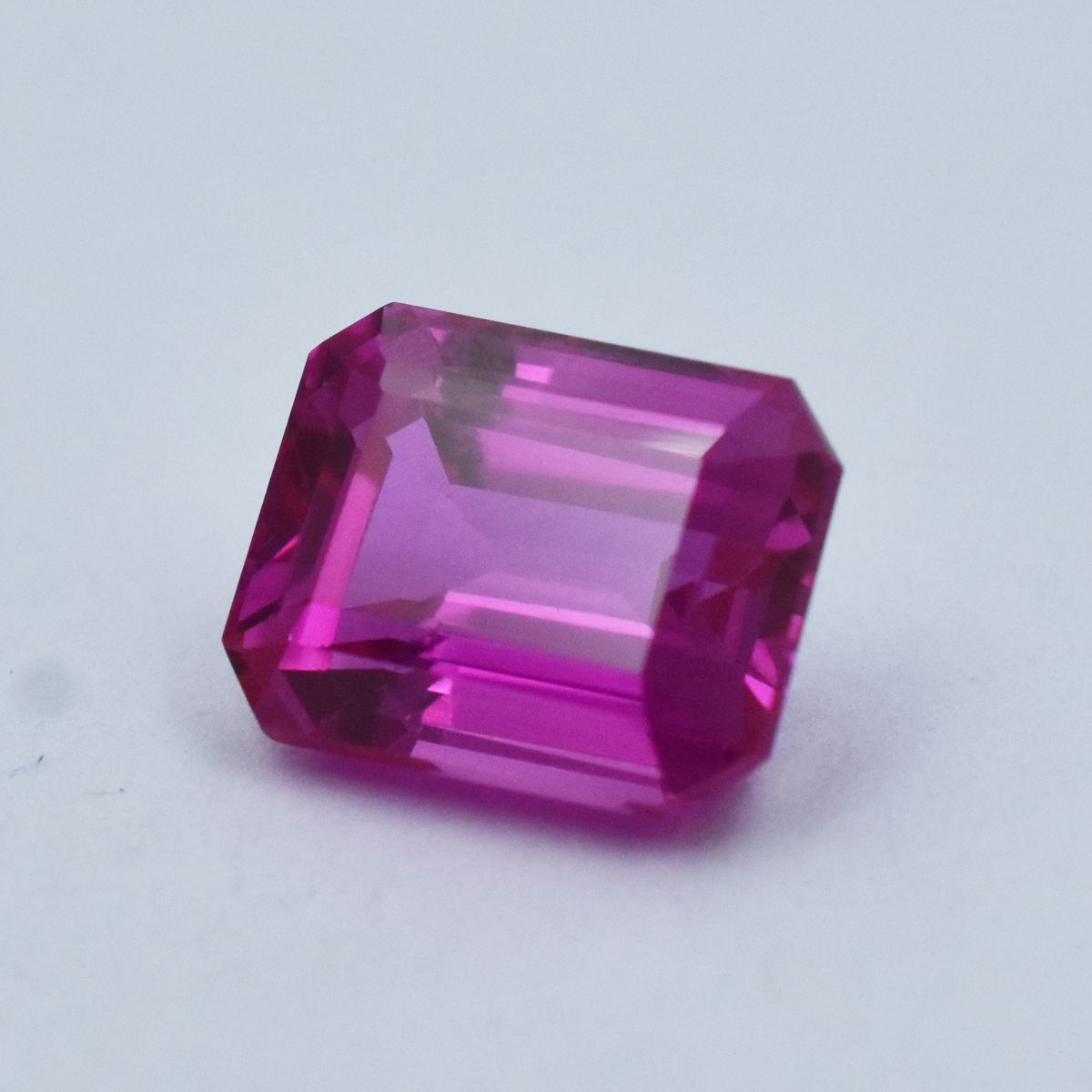 Ceylon Sapphire Pink Emerald Cut Loose Gemstone 11.05 Ct Natural CERTIFIED