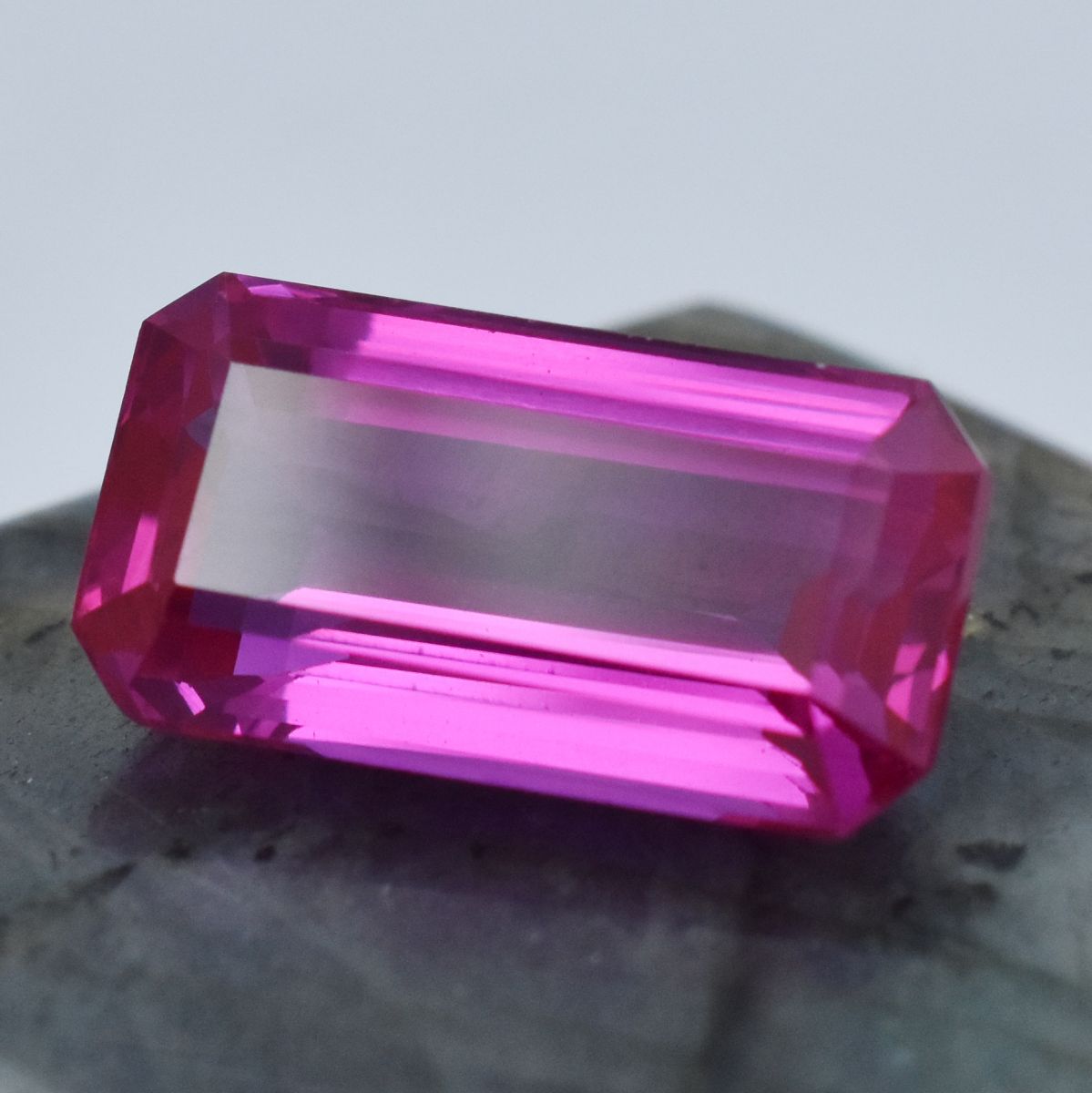 Pink Sapphire Natural Emerald Cut Sapphire  CERTIFIED 18.60 Ct Loose Gemstone