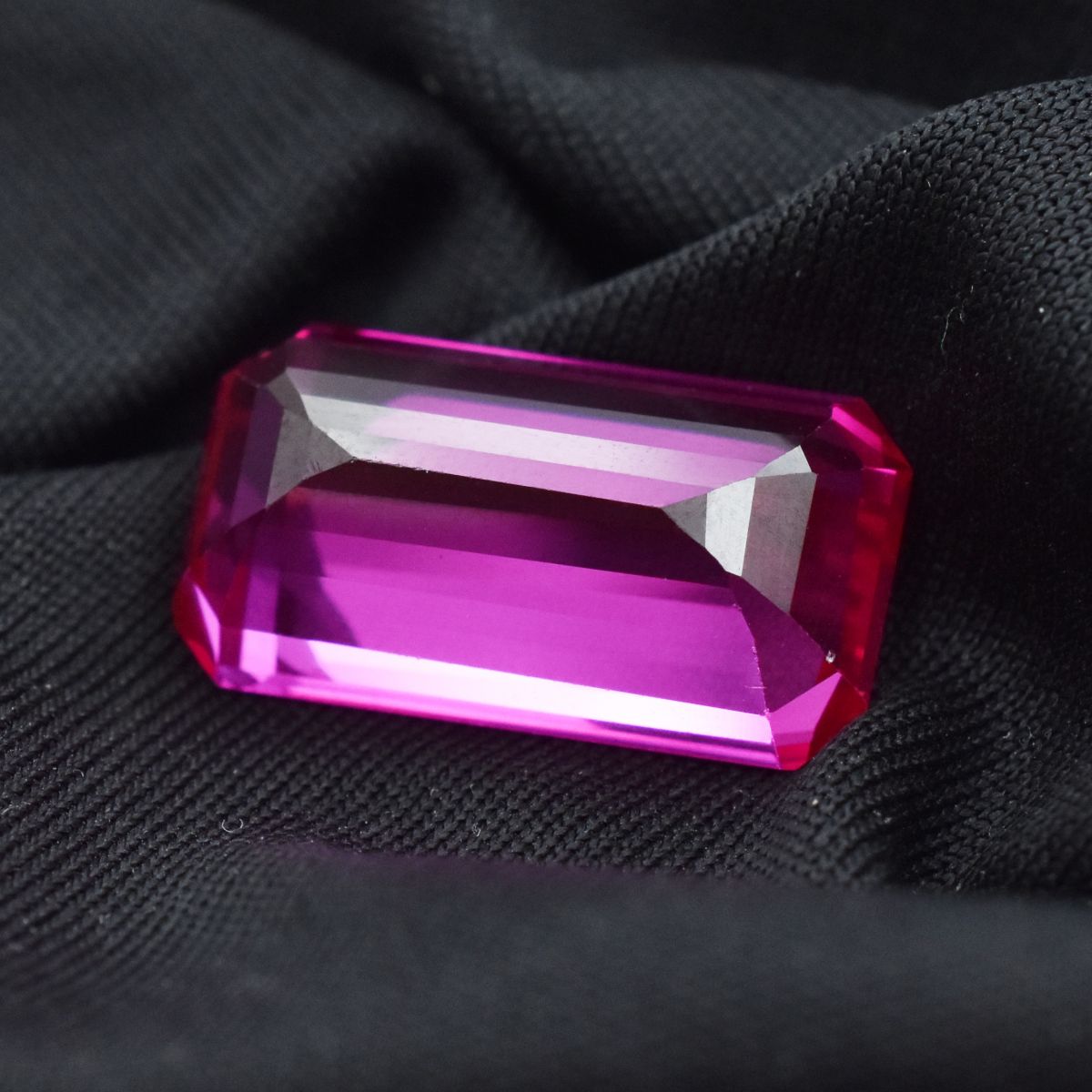 Pink Sapphire Natural Emerald Cut Sapphire  CERTIFIED 18.60 Ct Loose Gemstone