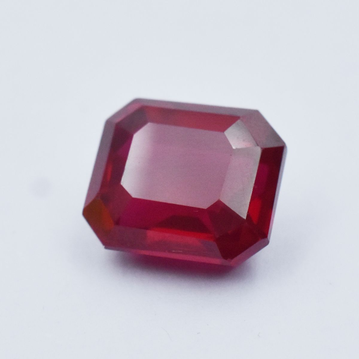 CERTIFIED Natural Ruby Emerald Shape 18.35 Ct Red Ring Size Loose Gemstones