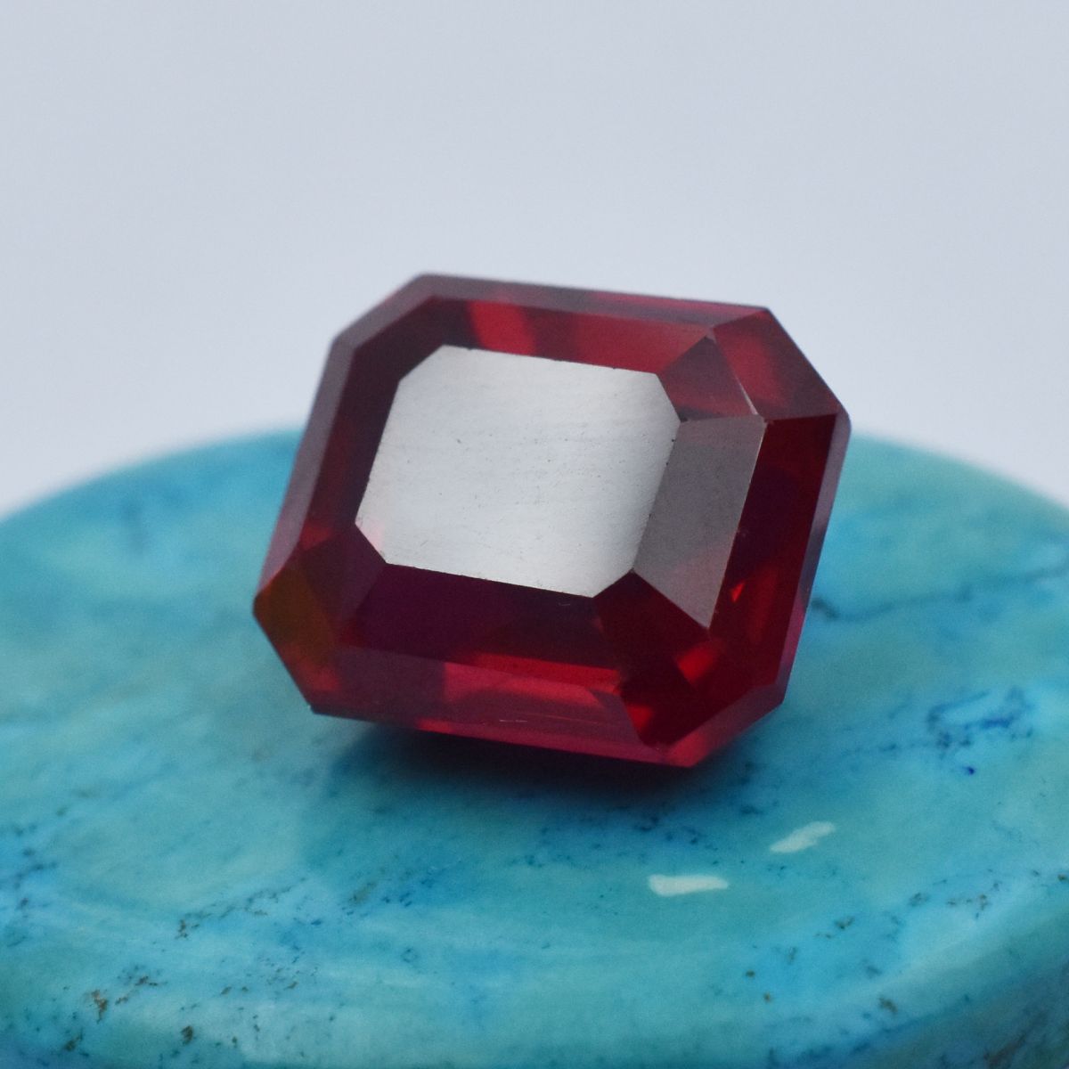 CERTIFIED Natural Ruby Emerald Shape 18.35 Ct Red Ring Size Loose Gemstones