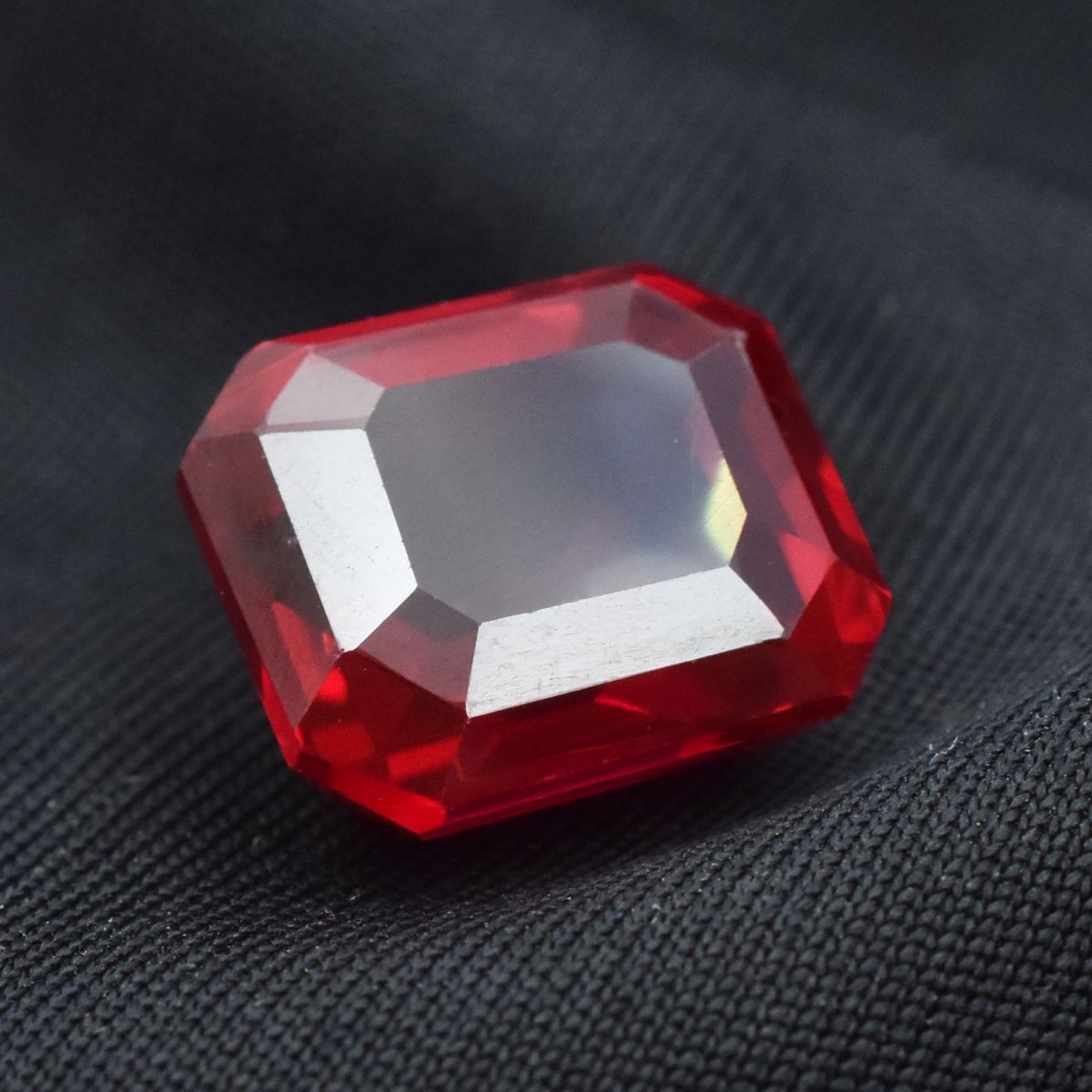 CERTIFIED Natural Ruby Emerald Shape 18.35 Ct Red Ring Size Loose Gemstones