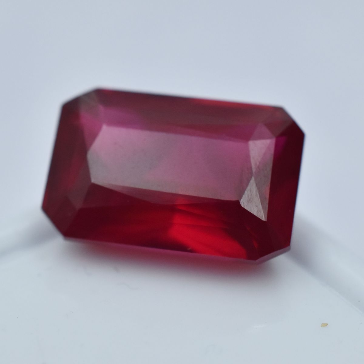 CERTIFIED Red Ruby Natural 22.80 Ct Emerald Cut Loose Gemstone