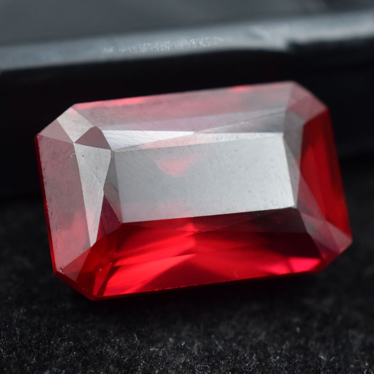 CERTIFIED Red Ruby Natural 22.80 Ct Emerald Cut Loose Gemstone