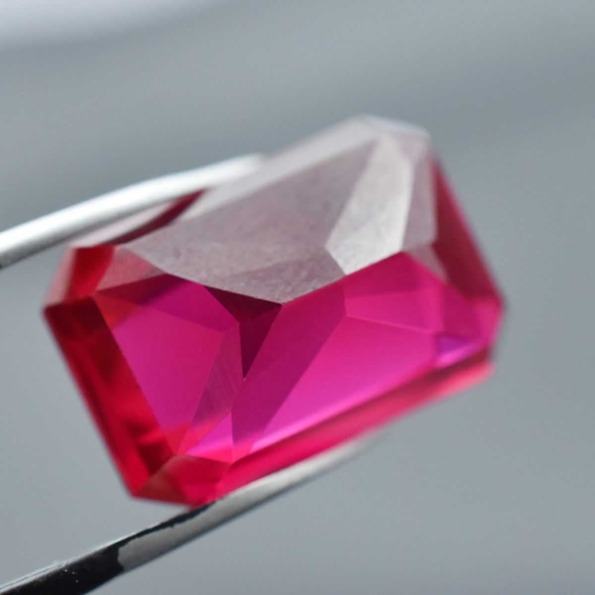 CERTIFIED Red Ruby Natural 22.80 Ct Emerald Cut Loose Gemstone