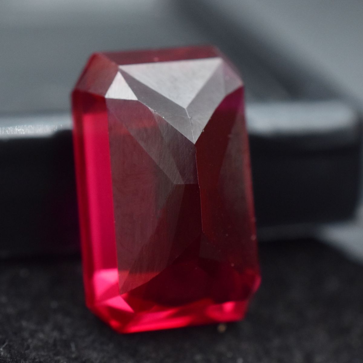 CERTIFIED Red Ruby Natural 22.80 Ct Emerald Cut Loose Gemstone