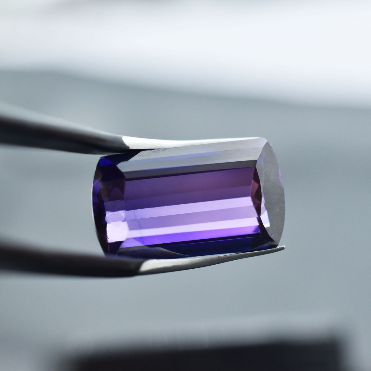Extremely Natural Purple Tanzanite 11.75 Ct Emerald Cut CERTIFIED Loose Gemstone