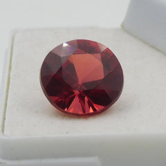 Orange Round Shape 9.75 Ct Natural Ceylon Sapphire CERTIFIED Loose Gemstone