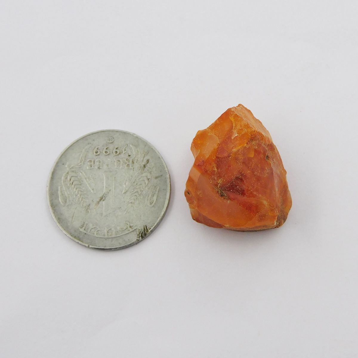 57 Ct Natural Orange Sapphire Uncut Earth Mined CERTIFIED Rough Loose Gemstone