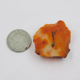 Earth Mined Natural Orange Sapphire 145 Ct Uncut Rough Loose Gemstone CERTIFIED