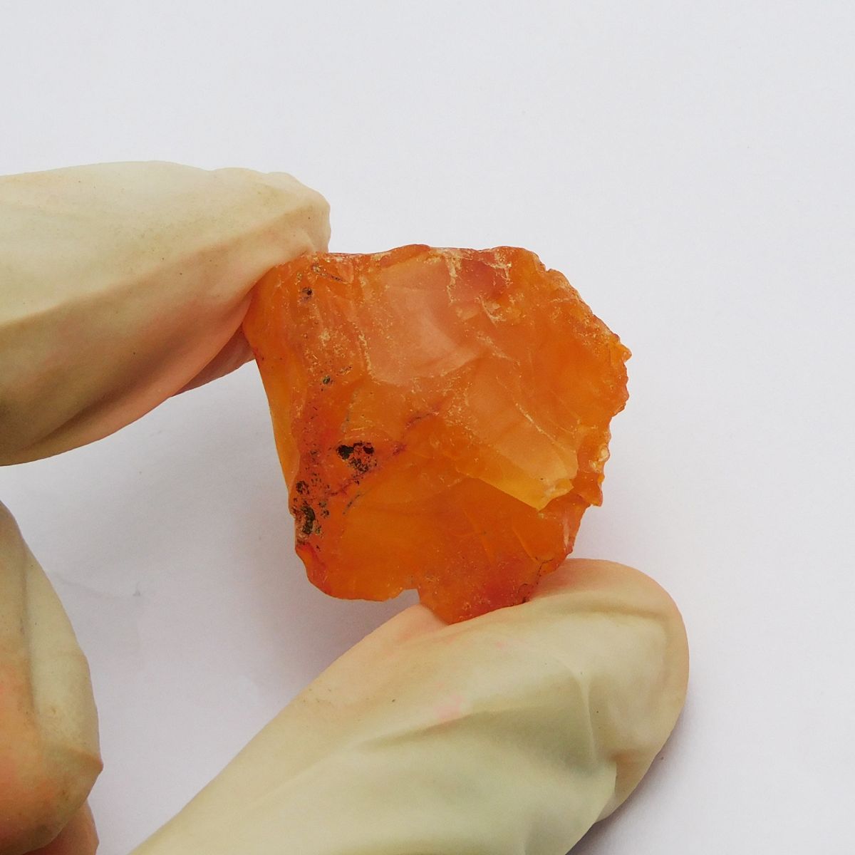 Earth Mined Natural Orange Sapphire 51.3 Ct Uncut Rough CERTIFIED Loose Gemstone