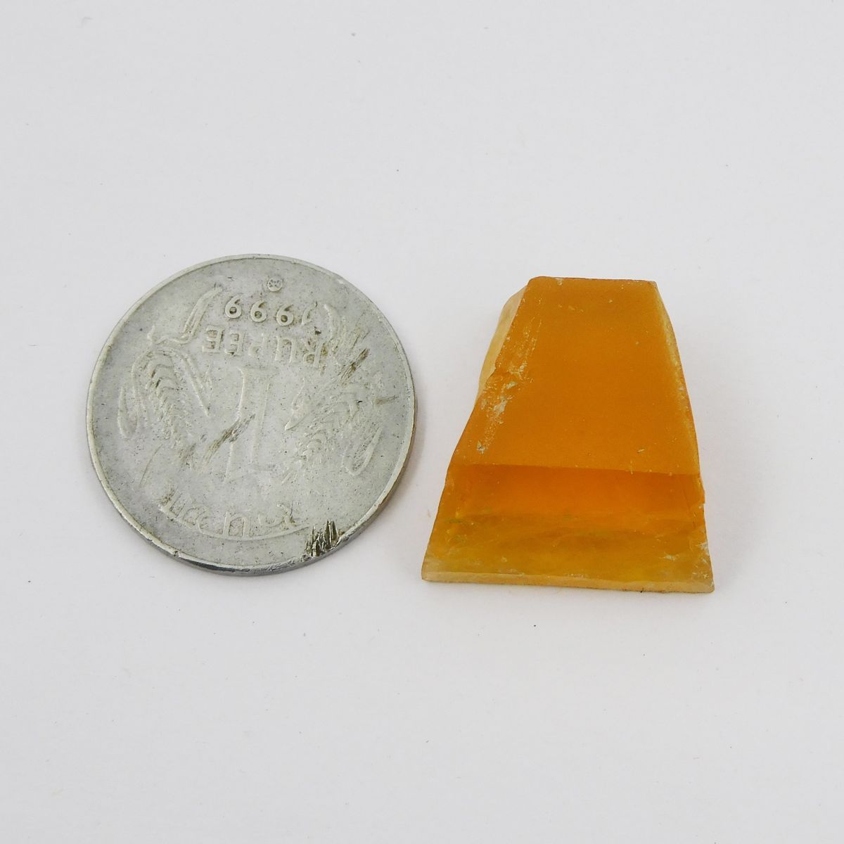 NATURAL Sapphire ROUGH 38.95 Ct Earth Mined CERTIFIED Orange Loose Gemstone