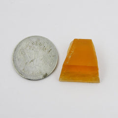 NATURAL Sapphire ROUGH 38.95 Ct Earth Mined CERTIFIED Orange Loose Gemstone