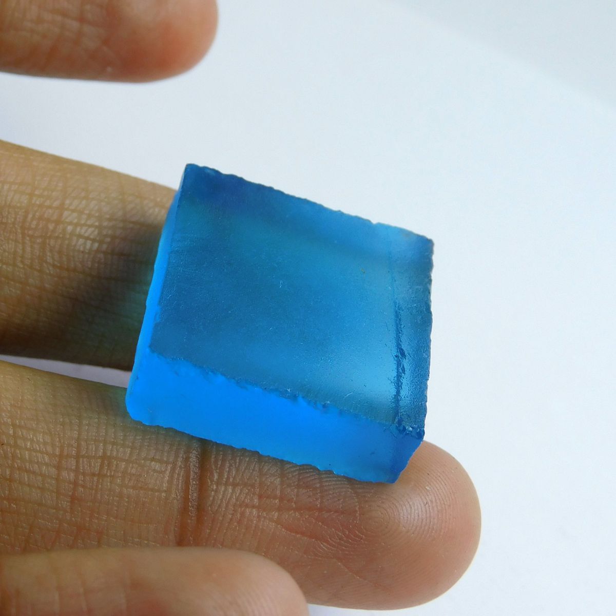 Natural Sapphire 37.25 Ct Blue Uncut Rough CERTIFIED Earth Mined Loose Gemstone