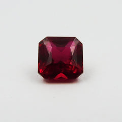 6.05 Ct Natural AA+ CERTIFIED Ruby Bloody Red Square Cut Loose Gemstone