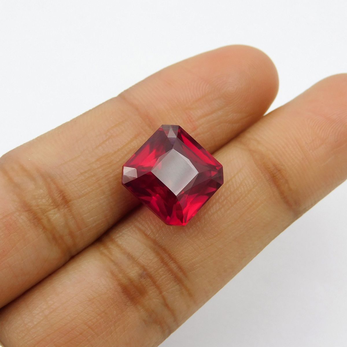 Extremely Rare 12.40 Ct Natural Red Ruby Square Shape CERTIFIED Loose Gemstone