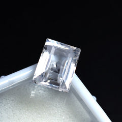 Ring Size Natural 11.75 Ct White Sapphire Emerald Cut CERTIFIED Loose Gemstone