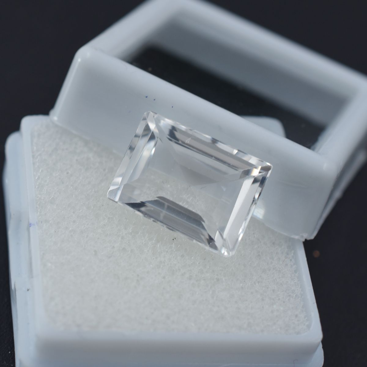 Ring Size Natural 11.75 Ct White Sapphire Emerald Cut CERTIFIED Loose Gemstone