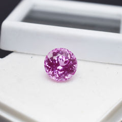 Extremely Rare CERTIFIED Loose Gemstone Natural Pink Sapphire 5.80 Ct Round Cut