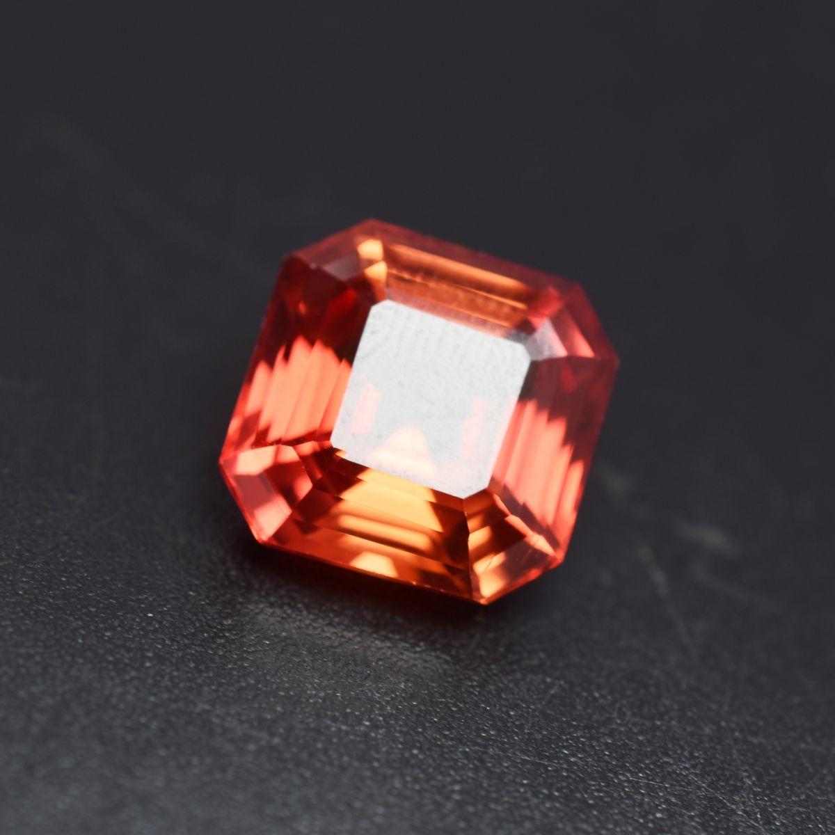 Flawless 9.00 Carat Natural Sapphire Orange Square Cut CERTIFIED Loose Gemstone