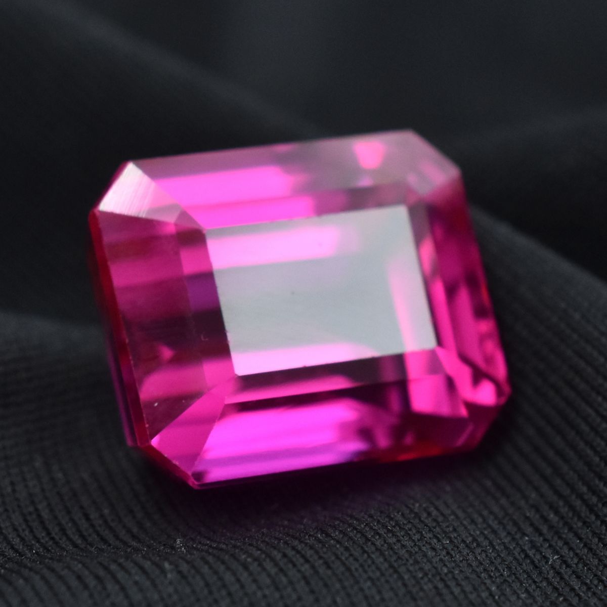 CERTIFIED 25.05 Ct Pink Sapphire Natural Emerald Cut Perfect Ring Loose Gemstone