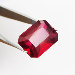 10.05 Ct Natural Ruby Bloody Red CERTIFIED Emerald Shape Loose Gemstone