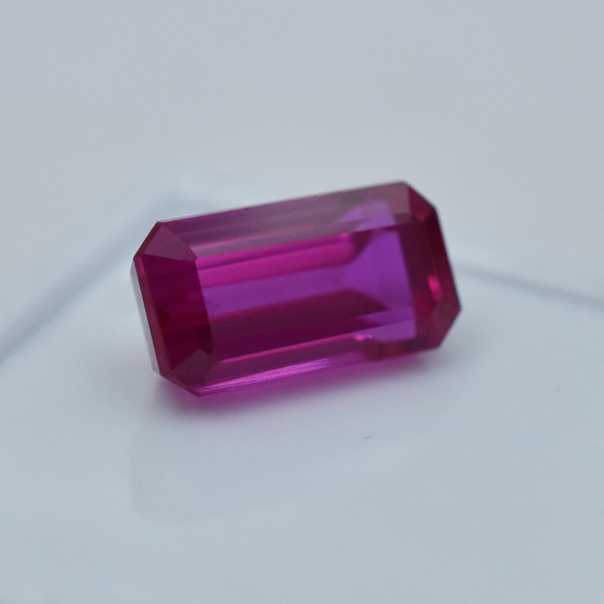 Emerald Shape CERTIFIED Pink Ruby 13.05 Carat Natural Loose Gemstone