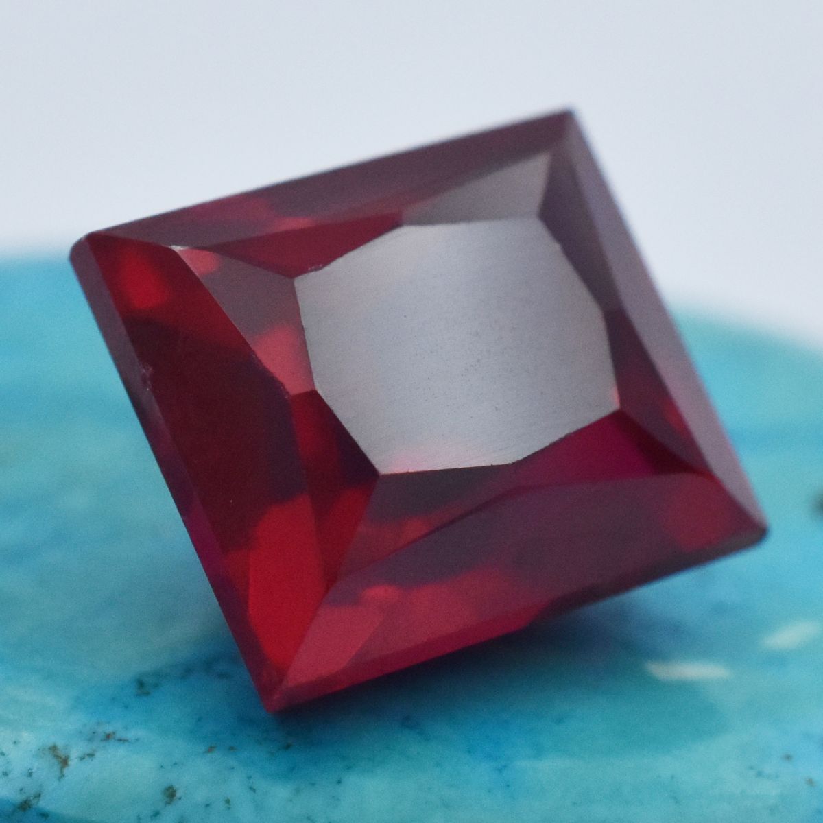 CERTIFIED Ruby Red Loose Gemstone Natural 15.35 Ct Emerald Shape Ring Size
