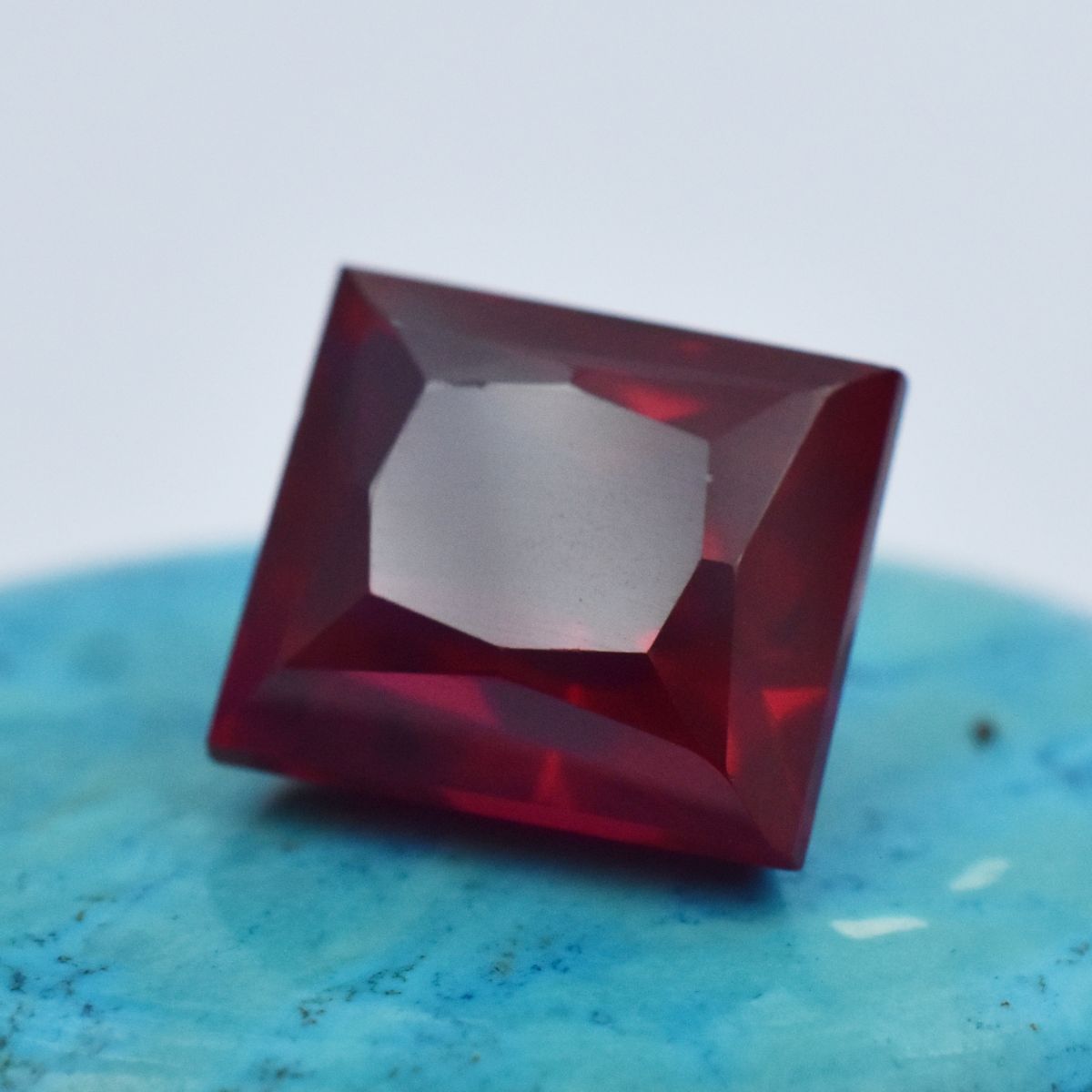 CERTIFIED Ruby Red Loose Gemstone Natural 15.35 Ct Emerald Shape Ring Size
