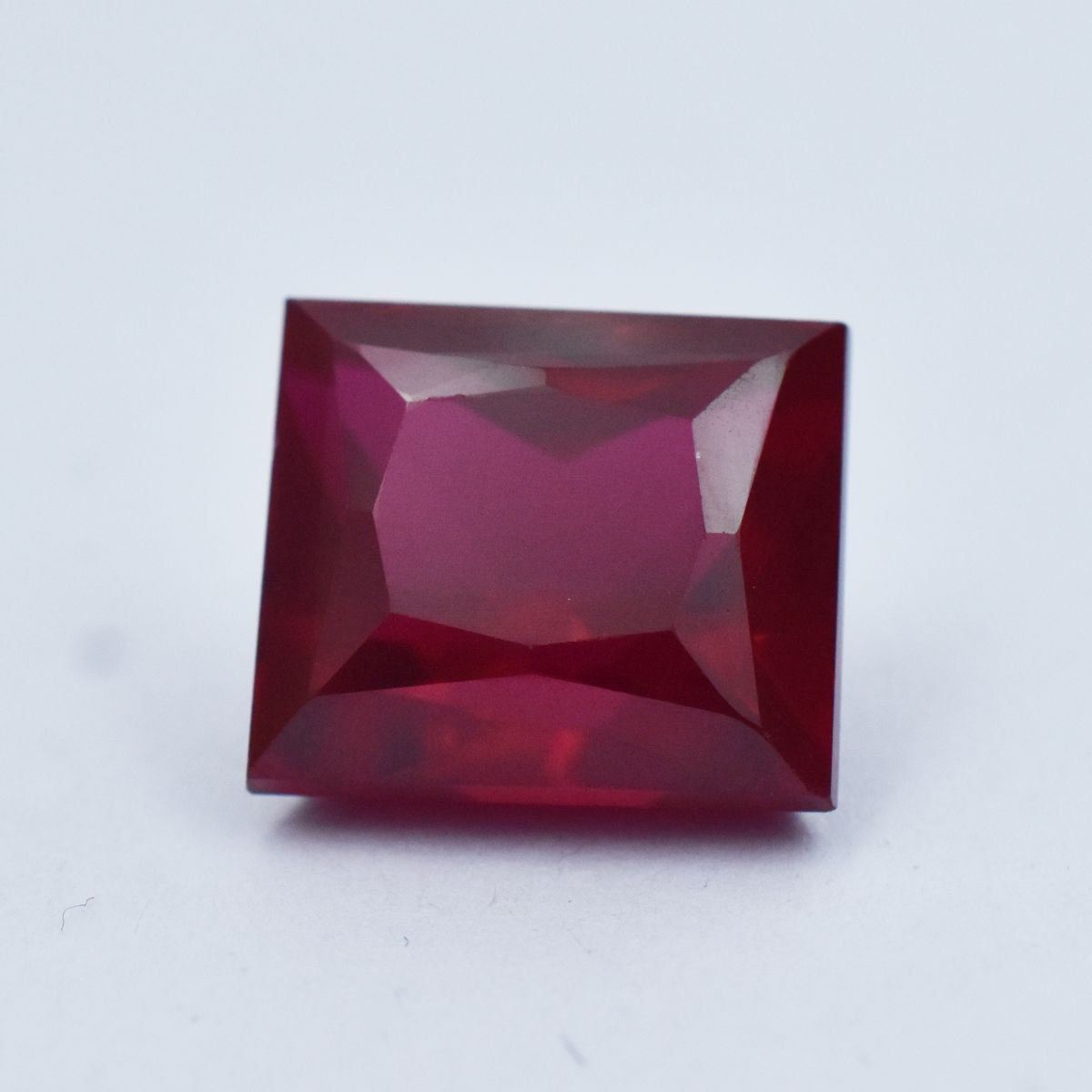 CERTIFIED Ruby Red Loose Gemstone Natural 15.35 Ct Emerald Shape Ring Size