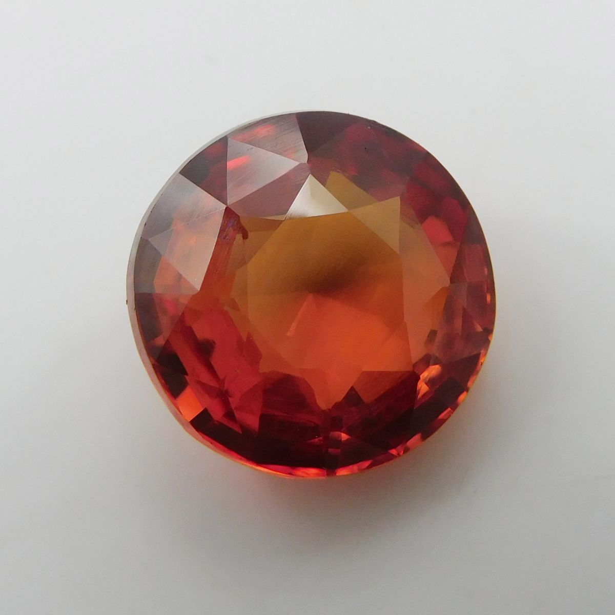 Natural Ceylon Sapphire CERTIFIED 9.60 Ct Round Shape Orange Loose Gemstone