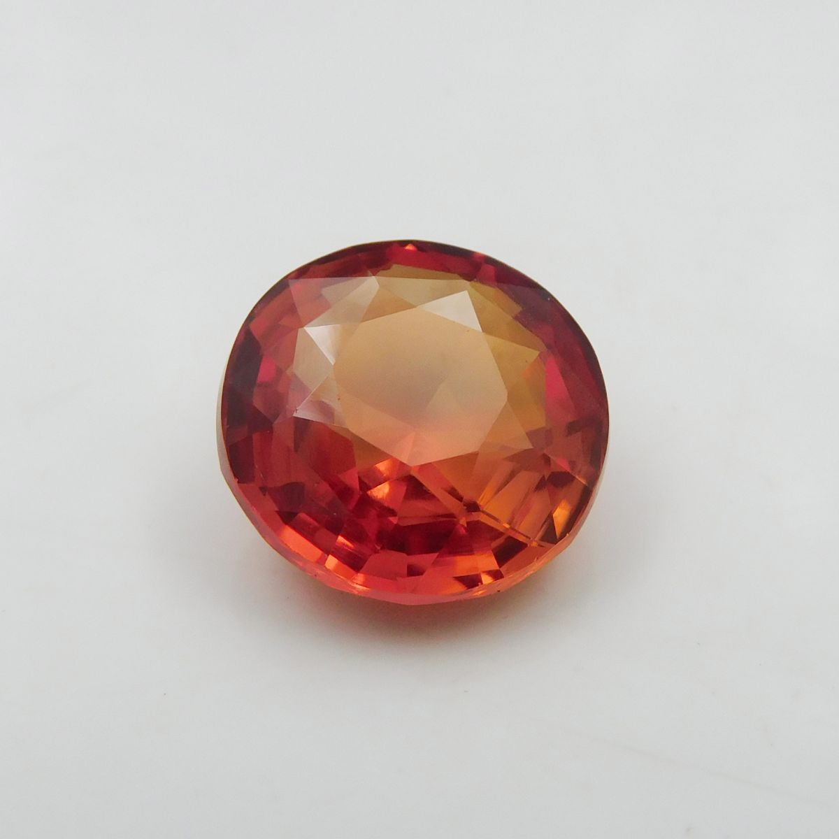 Natural Ceylon Sapphire CERTIFIED 9.60 Ct Round Shape Orange Loose Gemstone