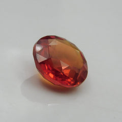 Natural Ceylon Sapphire CERTIFIED 9.60 Ct Round Shape Orange Loose Gemstone