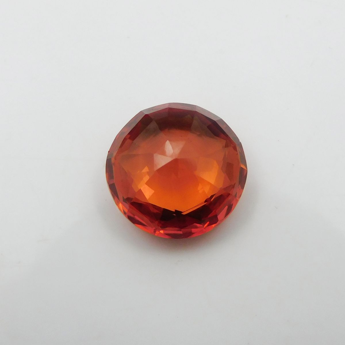 Natural Ceylon Sapphire CERTIFIED 9.60 Ct Round Shape Orange Loose Gemstone