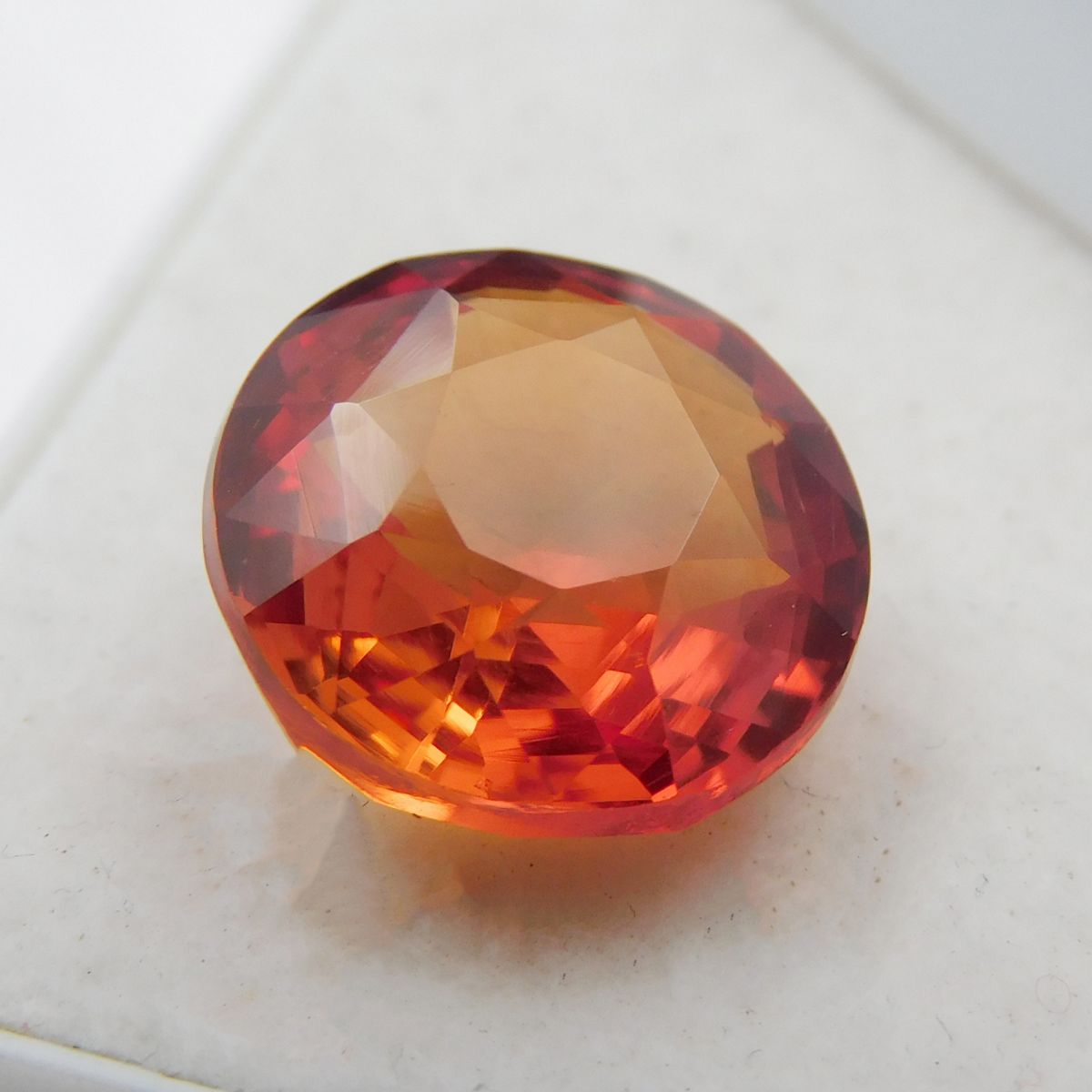 Natural Ceylon Sapphire CERTIFIED 9.60 Ct Round Shape Orange Loose Gemstone