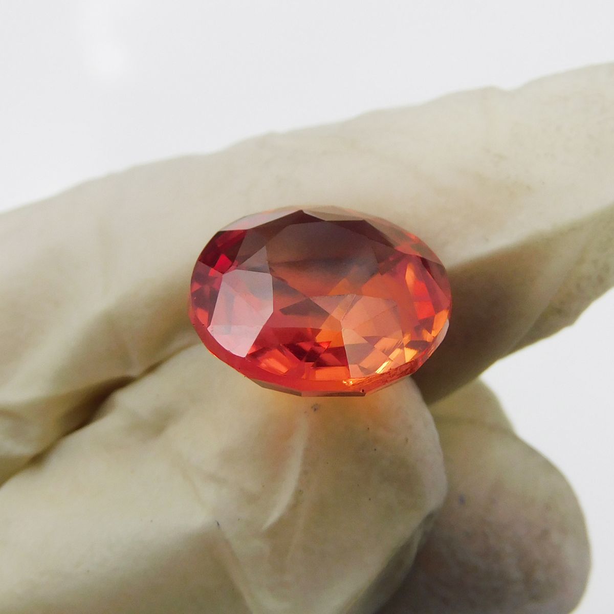 Natural Ceylon Sapphire CERTIFIED 9.60 Ct Round Shape Orange Loose Gemstone