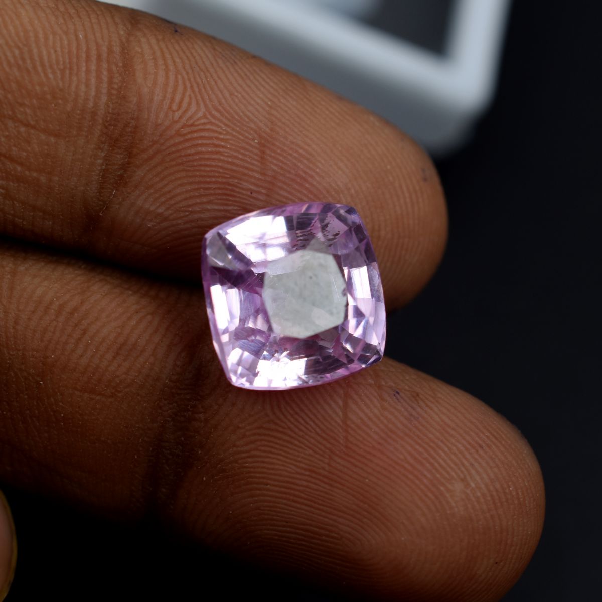 10.05 Ct Natural Pink Square Sapphire Cushion CERTIFIED Brilliant Loose Gemstone