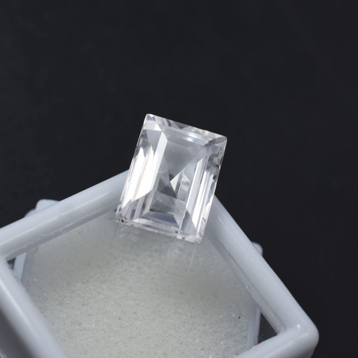 White Sapphire 11.75 Carat Natural Emerald Cut Best CERTIFIED Loose Gemstone