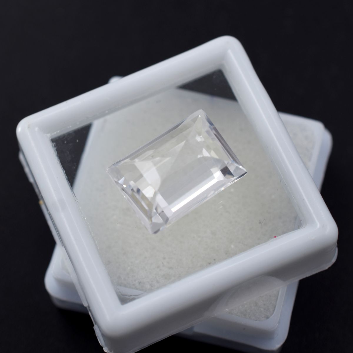 White Sapphire 11.75 Carat Natural Emerald Cut Best CERTIFIED Loose Gemstone