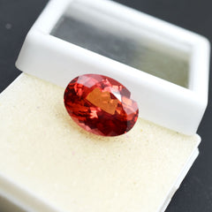 Oval Cut 12.85 Ct Natural CERTIFIED Orange Sapphire Pendent Size Loose Gemstone