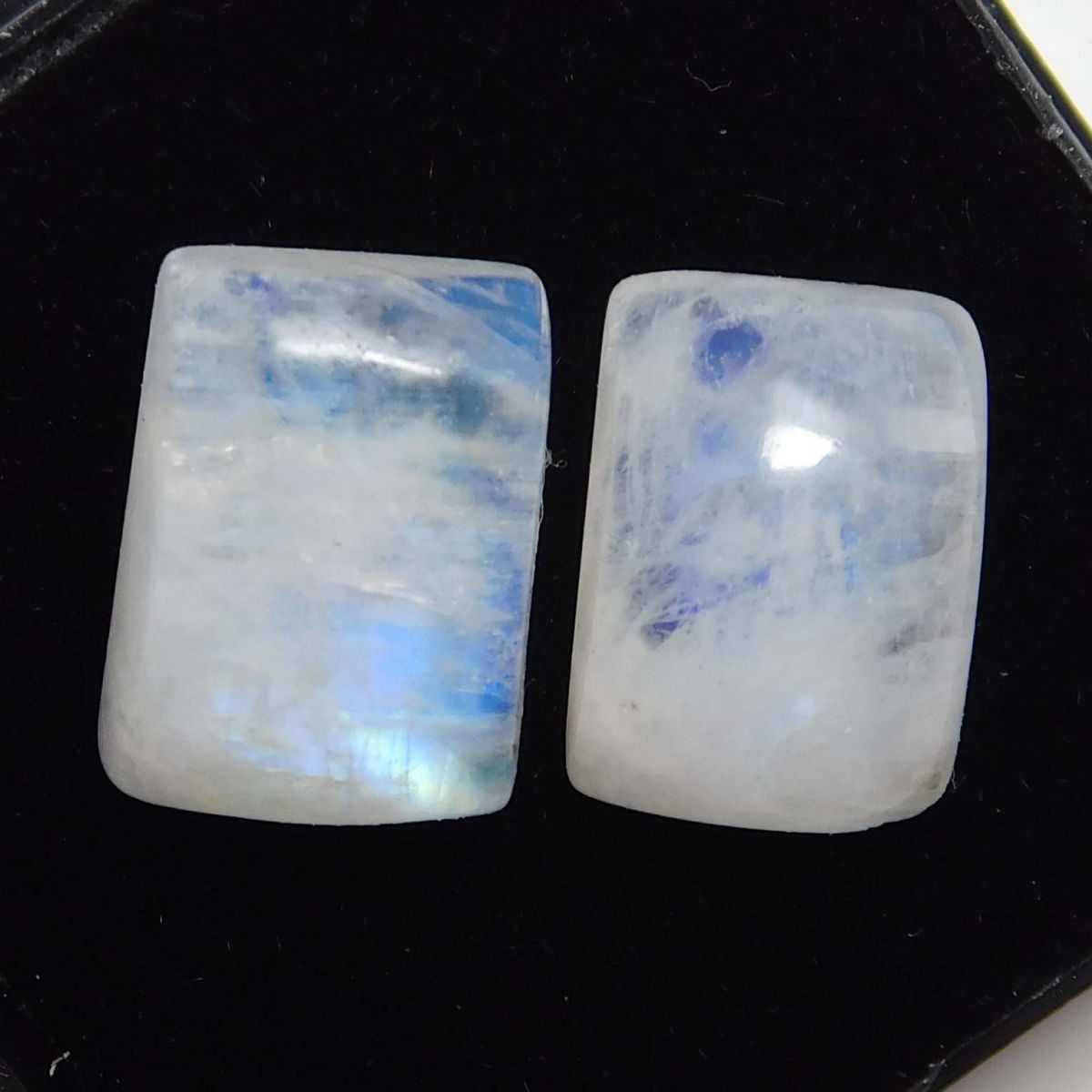 7.45 Carat Pair Natural Loose Gemstone CERTIFIED A+ Quality Moonstone Cabochon